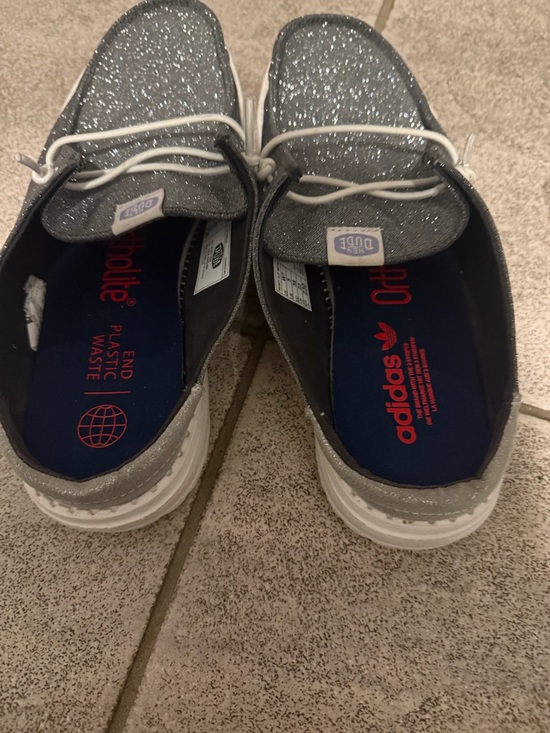 Hey dude Wendy grey black metallic slip on shoe - Picture 6 of 8